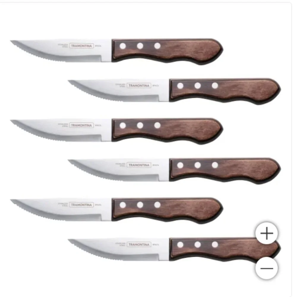 Tramontina Jumbo 6-piece Steak Knife Set Made in Brazil